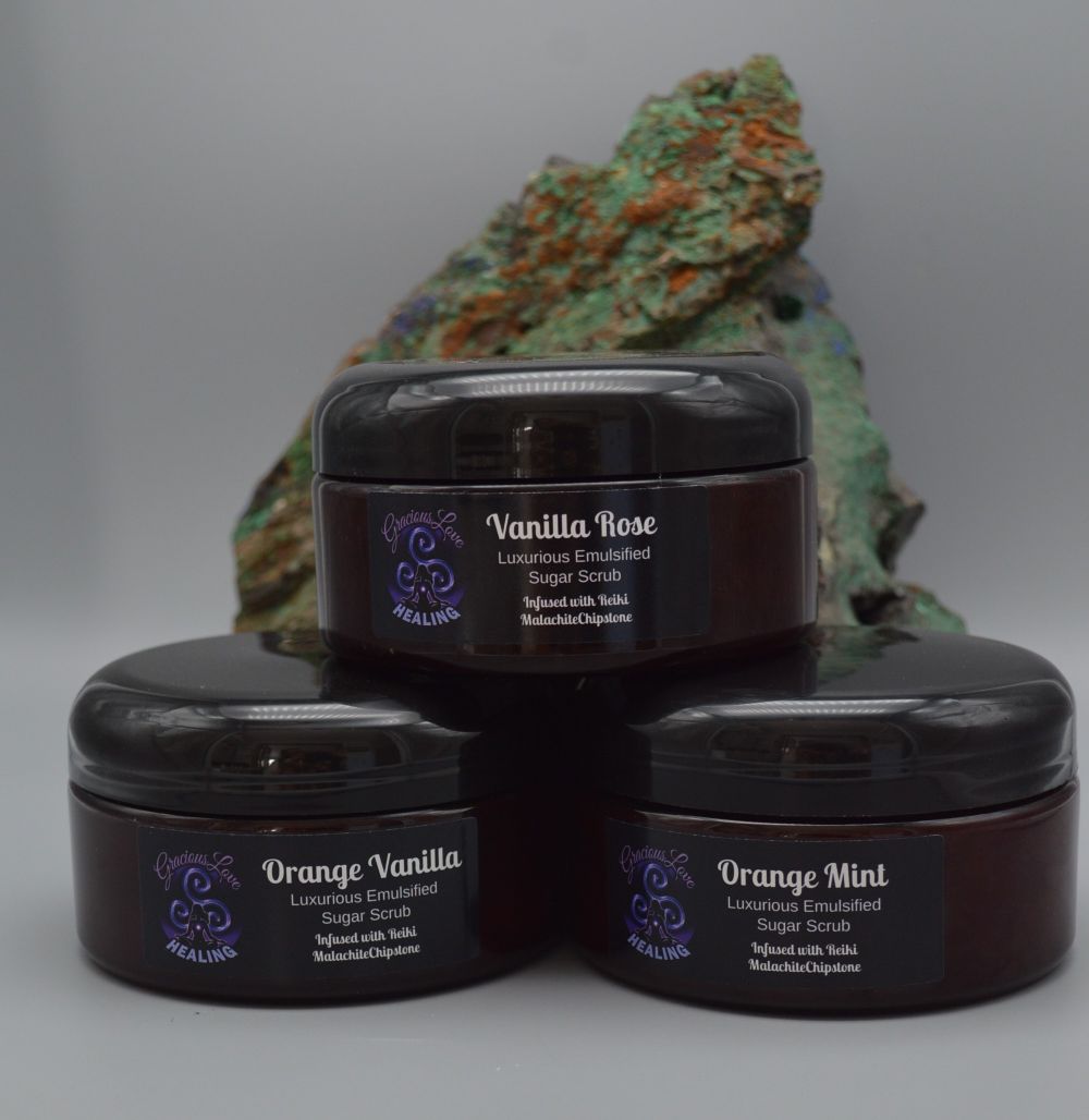 Crystal & Reiki Infused Luxurious Emulsified Sugar Scrub